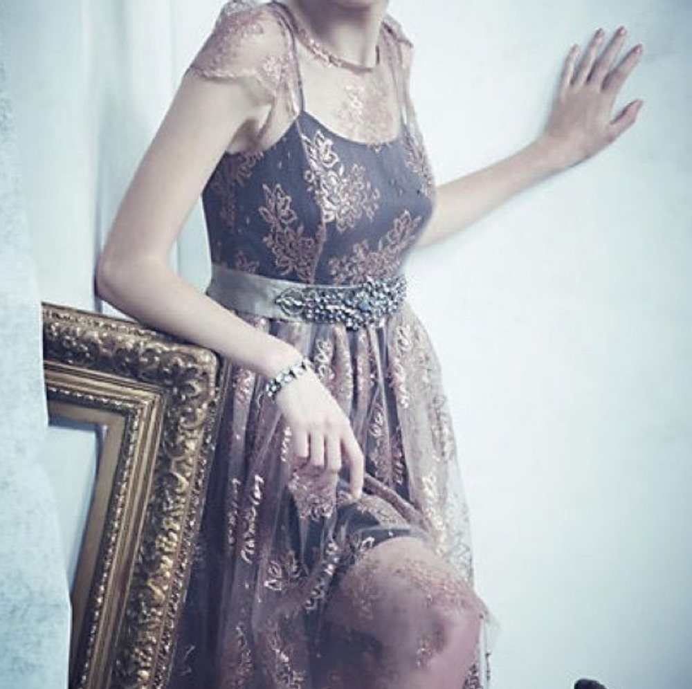 Moulinette Soeurs Honeyed Lace dress, sz 4